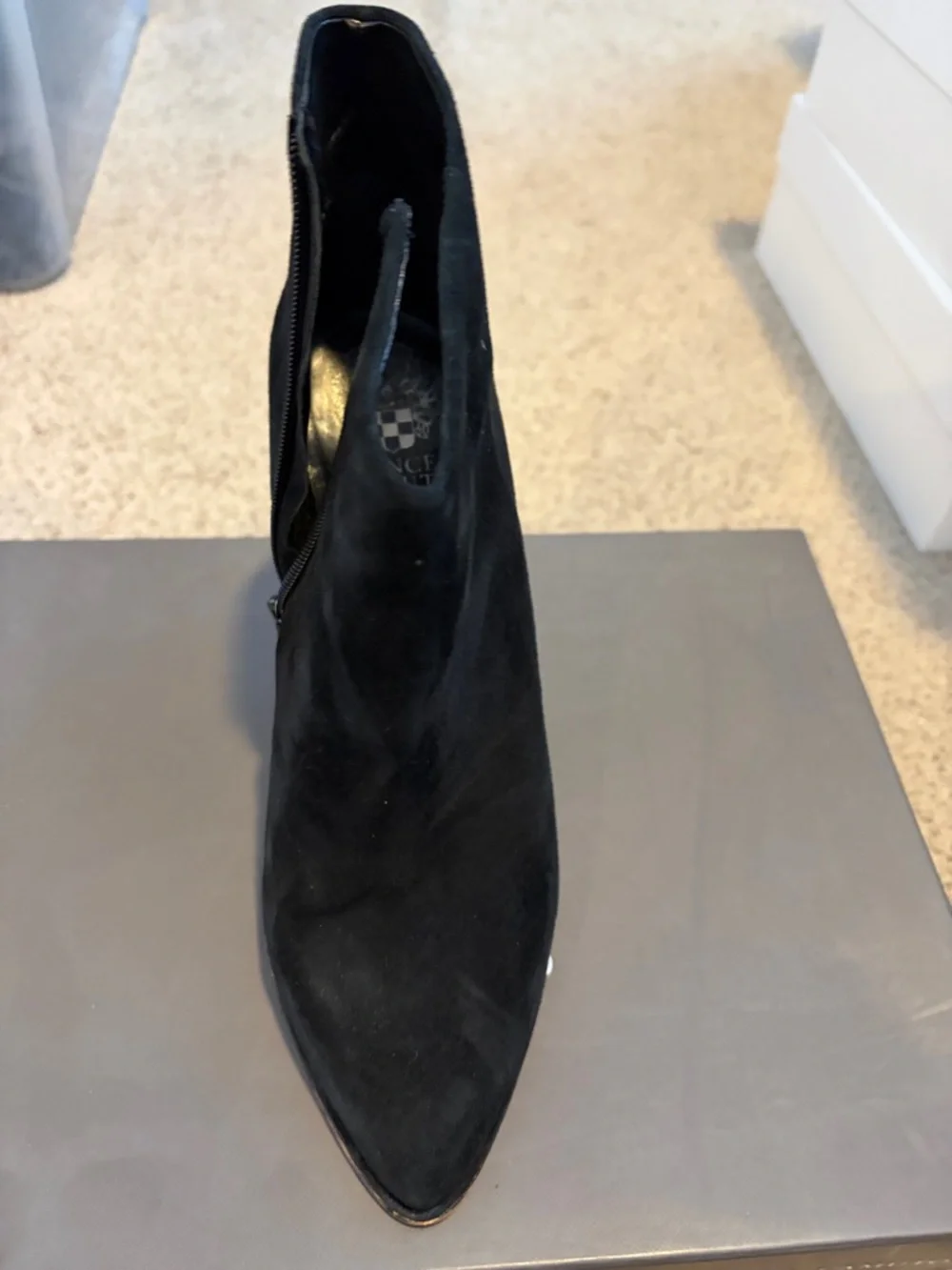 Vince Camuto Lorenza Black Suede Bootie, 8
